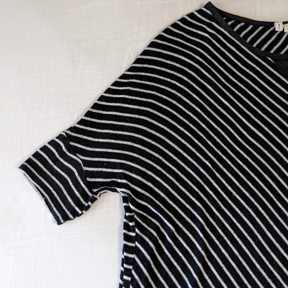 Moth Relaxed Fit Top Black and White Stripes Large - Picture 4 of 9